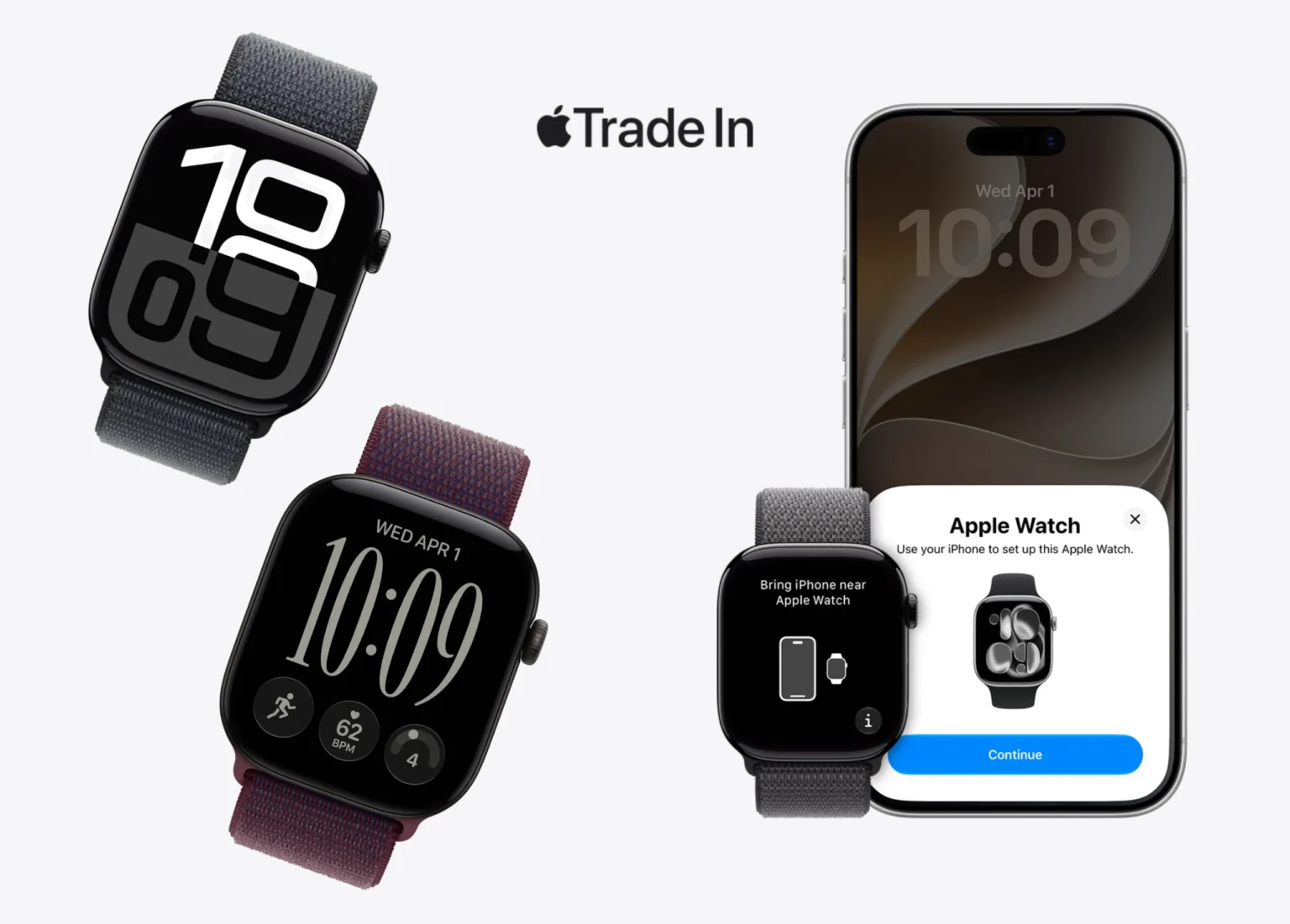 Trade In: entrega tu Apple Watch usado y configura tu Apple Watch nuevo